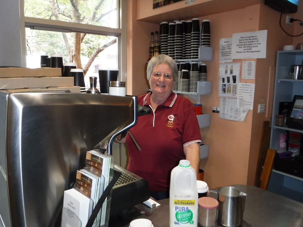 Photo of female volunteer in RAH kiosk