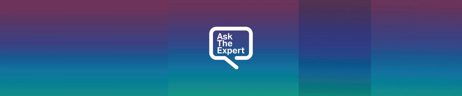 Ask the Expert logo on gradient background