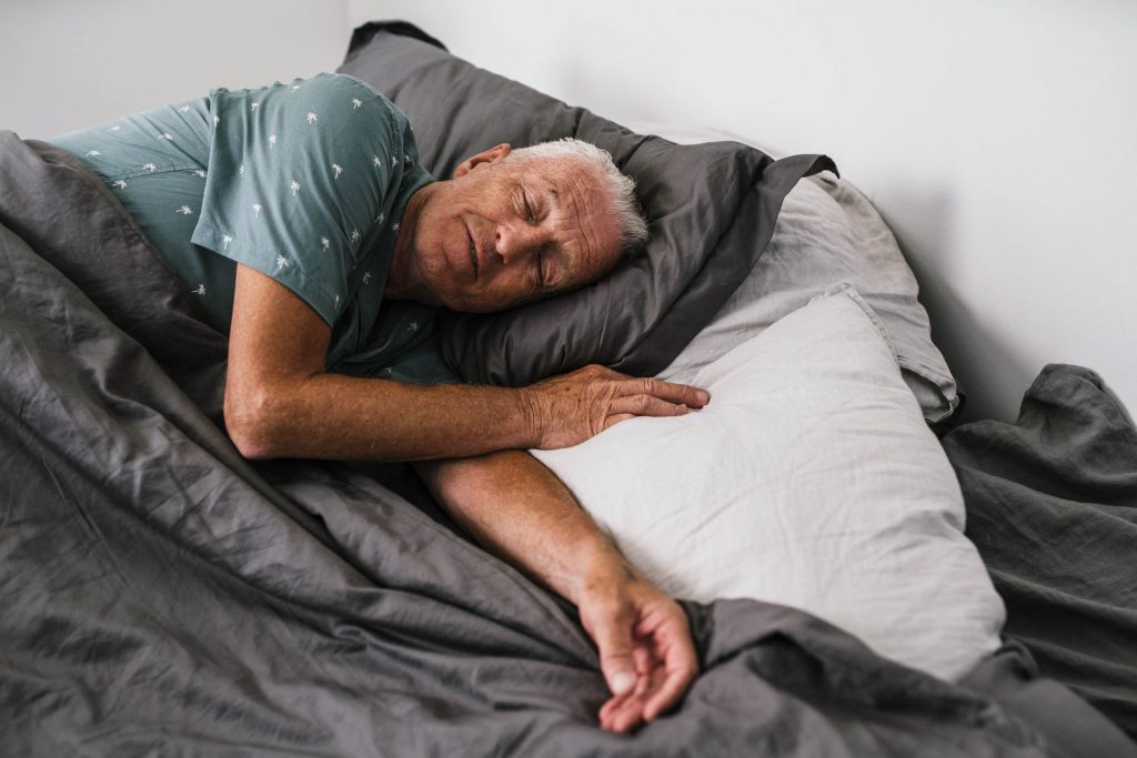 Older man sleeping