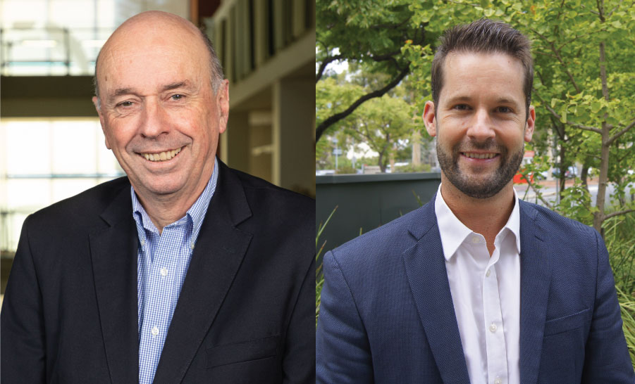 Professor Guy Maddern (left) and Associate Professor Robert Bryant (right).